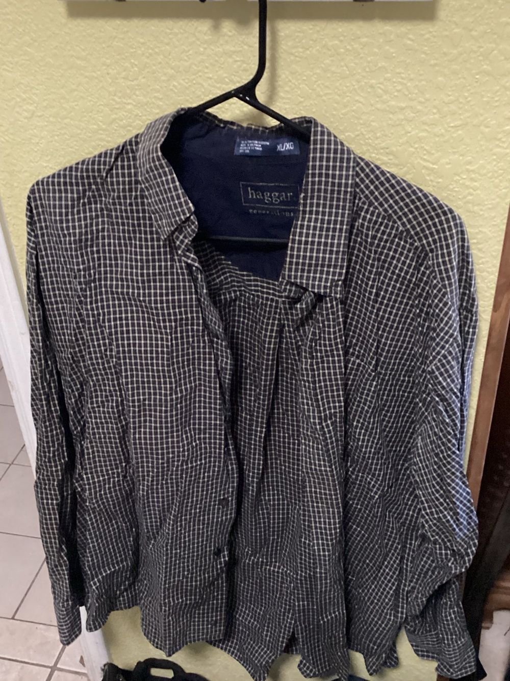 Haggar Black and White Checked Lightweight Shirt Jacket
